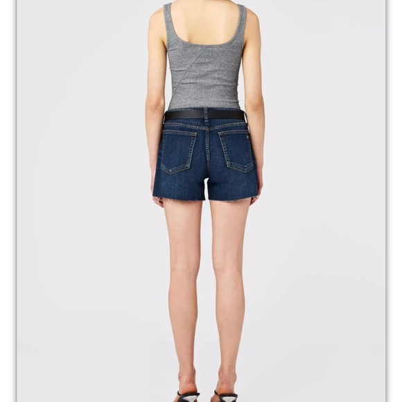 Rag & Bone 3.5" Dre Aster Dark Wash Cut Off Low Rise Comfort Stretch Shorts 33 - Picture 2 of 4